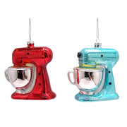 Glittery Stand Mixer Ornaments, 2 Assorted Designs, Christmas Decoration, Holiday Baking Theme, 4 Inches - Grill Parts America