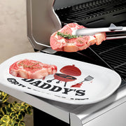 Nefelibata BBQ Daddy Grilling Platter Gift Father’s Day Barbecue Serving Tray Plate Dishes Birthday Valentine's Day Gift Ideas for Him Men Grandparent Dad Outdoor Indoor - Grill Parts America