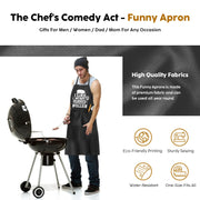 Funny BBQ Apron Gifts for Men, Hilarious Grill Chef Apron with Pockets, Adjustable Cooking Apron - Birthday & Fathers Day Gifts for Dad Husband Brother Boyfriend Grandpa - Grill Parts America