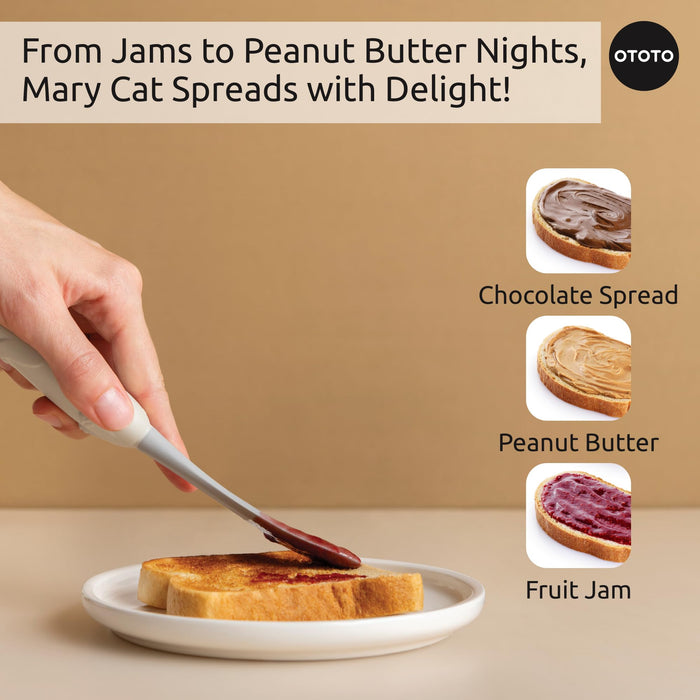 OTOTO Jar Scraper Spatula - Silicone Scraper, Cute Kitchen Accessories, Unique Fun Cooking Kitchen Gadgets for Foodies - BPA-free & 100% Food Safe (Mary Cat) - Grill Parts America