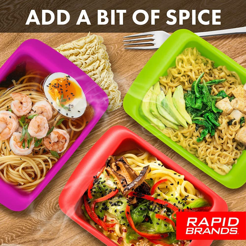 Rapid Ramen Cooker | Microwavable Cookware for Instant Ramen | BPA Free and Dishwasher Safe | Perfect for Dorm, Small Kitchen or Office | Black - Grill Parts America
