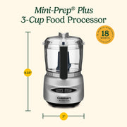 Cuisinart Food Processor, Mini-Prep 3 Cup, 24 oz, Brushed Chrome and Nickel, DLC-2ABC - Grill Parts America
