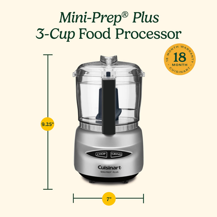 Cuisinart Food Processor, Mini-Prep 3 Cup, 24 oz, Brushed Chrome and Nickel, DLC-2ABC - Grill Parts America
