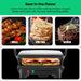 Chefman Panini Press Grill and Gourmet Sandwich Maker Non-Stick Coated Plates, Opens 180 Degrees to Fit Any Type or Size of Food, Stainless Steel Surface and Removable Drip Tray, 4 Slice, Black - Grill Parts America