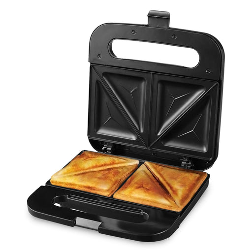OVENTE Electric Sandwich Maker with Non-Stick Plates, Indicator Lights, Cool Touch Handle, Easy to Clean and Store, Perfect for Cooking Breakfast, Grilled Cheese, Tuna Melts and Snacks, Black GPS401B - Grill Parts America