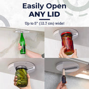 EZ Off Jar Opener for Seniors - Under Cabinet Jar Openers for Weak Hands, Easy Grip, Arthritis jar opener, One Handed Gadgets & Bottle Opener - Essential Kitchen Gadgets for Home Assistance - White - Grill Parts America