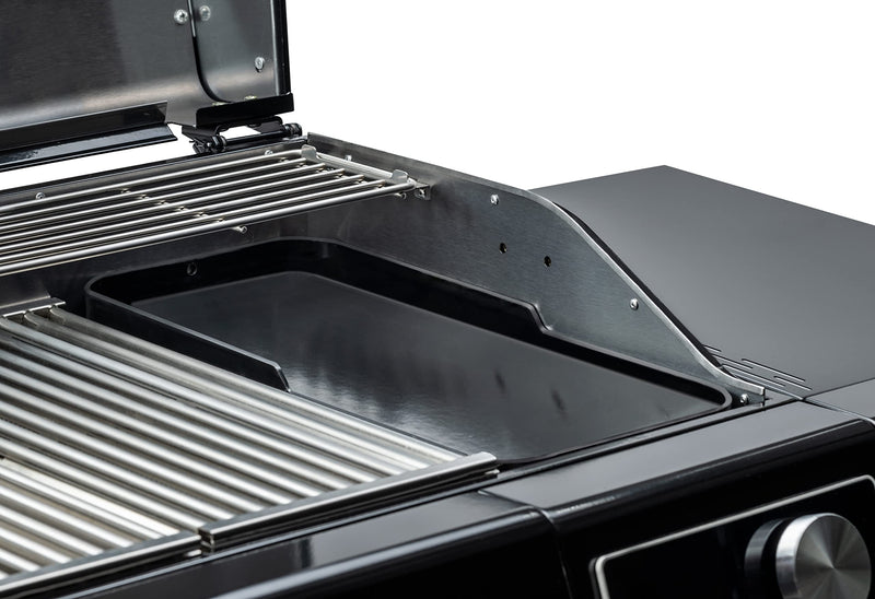 Char-Broil 140119 Griddle for Smart-E Electric Grill Barbecue, Porcelain Enamelled Steel, Black - Grill Parts America