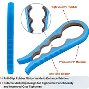 Bloss Anti-skid Jar Opener Jar Lid Remover Rubber Can Opener Kitchen Grippers To Remove Stubborn Lids, Caps and Bottles Great Kitchen Gadgets For Small Hands or Seniors,Blue - Grill Parts America