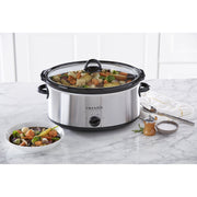Crock-Pot 7 Quart Oval Manual Slow Cooker, Stainless Steel (SCV700-S-BR), Versatile Cookware for Large Families or Entertaining - Grill Parts America