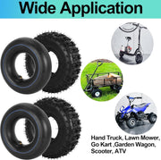 RUTU 4.10/3.50-4 patio tire and inner tube with TR87 bent valve stem