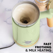 Starument Electric Milk Steamer & Frother - Automatic Foamer & Heater for Coffee Drinks - 4 Settings for Cold, Airy, Dense Foam & Warm Milk - Grill Parts America