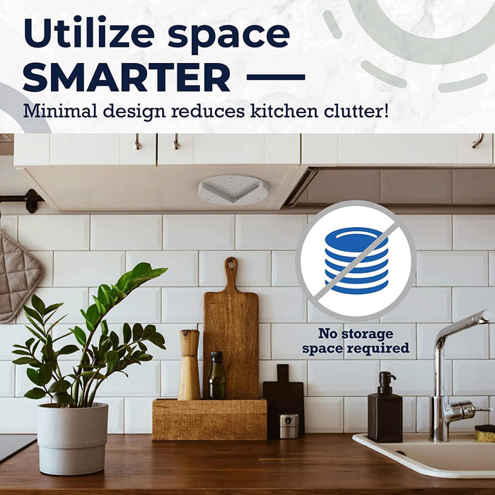 EZ Off Jar Opener for Seniors - Under Cabinet Jar Openers for Weak Hands, Easy Grip, Arthritis jar opener, One Handed Gadgets & Bottle Opener - Essential Kitchen Gadgets for Home Assistance - White - Grill Parts America