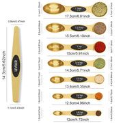 Magnetic Measuring Spoons Set Stainless Steel with Leveler, Stackable Metal Tablespoon Measure Spoon for Baking, Measuring Cups and Spoon Set Kitchen Gadgets Apartment Essentials Fits in Spice Jars - Grill Parts America