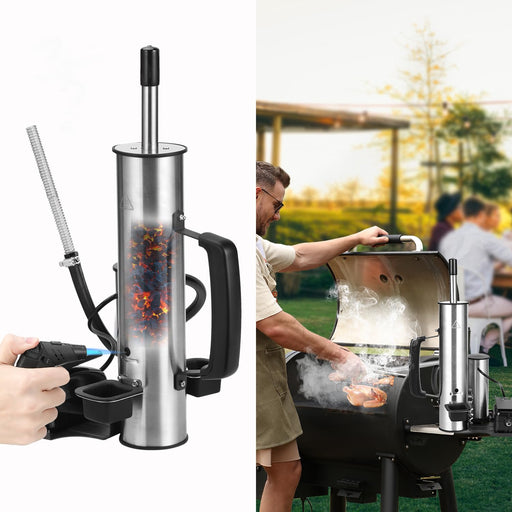 EUTRKei Smoke Tube for Pellet Smoker, Smoke Generator with Air Pump - Continuous Billowing Smoke, Hot or Cold Smoking, for Any Grill or Smoker, Automatic Grill Accessories to Provide Smoking - Grill Parts America