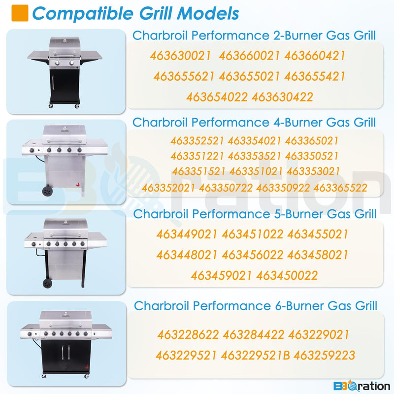 17" Grill Grate for Charbroil Performance 5 Burner 463448021 463449021 463450022 463451022 463455021 , Stainless Steel Cooking Grate for Charbroil Grill Replacement Parts G426-0004-W1 G426-0005-W1 - Grill Parts America