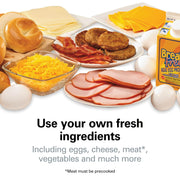 Hamilton Beach Breakfast Sandwich Maker with Egg Cooker Ring, Customize Ingredients, Perfect for English Muffins, Croissants, Mini Waffles, Perfect White Elephant Gifts, Silver (25475) - Grill Parts America