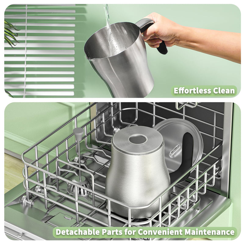 Maestri House Milk Frother, 21OZ Variable Temp and Froth Thickness Milk Frother and Steamer, Smart Touch Control Milk Warmer, Dishwasher Safe, Memory Function for Latte Cappuccino Hot Chocolate - Grill Parts America