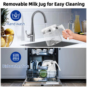 Electric Milk Frother, 4 in 1 Milk Frother and Steamer, Milk Steamer,16.9OZ/500ml Automatic Warm and Cold Foam Maker for Coffee,Latte, Cappuccino, Macchiato, Hot Chocolate, Dishwasher Safe (White) - Grill Parts America