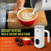 Milk Frother, Electric Milk Frother and Steamer 4 in 1 Automatic Coffee Steamer Frother, 11.8OZ / 350ML Warm and Cold Foam Frother For Coffee,Latte, Cappuccino, Macchiato, Hot Chocolate, White - Grill Parts America