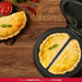 Holstein Housewares - Non-Stick Omelet & Frittata Maker, Stainless Steel - Makes 2 Individual Portions Quick & Easy (2 Section, Black) - Grill Parts America