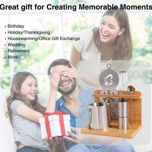 Electric Milk Frother Handheld - Compact Foam Maker with Stand & Accessories, Perfect for Coffee, Cappuccinos, Lattes, & More - Grill Parts America