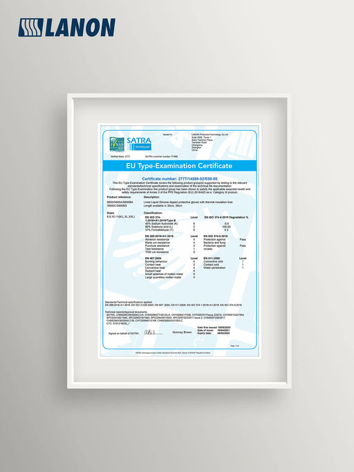 LANON Liquid Silicone Gloves, Heat Resistant Oven Gloves with Fingers, Food Grade, Waterproof, White, Large - Grill Parts America