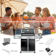 QuliMetal 24.5" Flavorizer Bars & SUS304 34 1/4" Grill Burners for Weber Genesis 300 Series - Fits Genesis E310 E320 S310 S320 Grill Parts with Side Control, Replaces for Weber 7540, 67722, 67820 - Grill Parts America