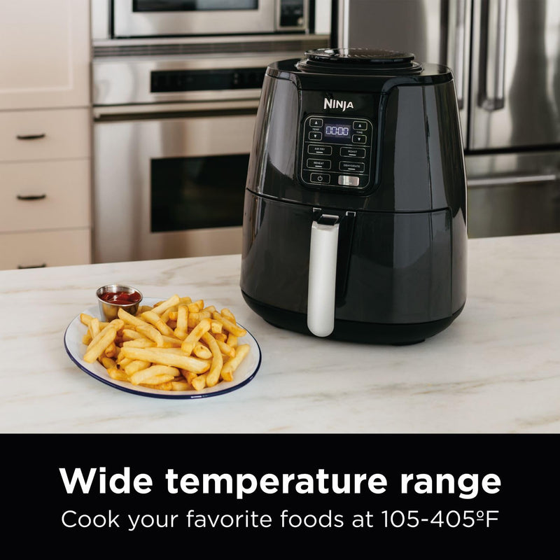 Ninja Air Fryer, Roast, Bake, Air Fry, Roast, Broil, Reheats, & Dehydrates, 4-in-1, Fries, Frozen Food, Veggies, and Juicy Meat, Less Oil, Easy Meals, Healthy Meals, Compact, 4 QT, Grey, AF101 - Grill Parts America