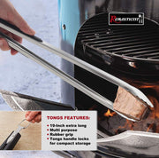 ROMANTICIST 4pc Heavy Duty Grill Accessories for Top Chef - Professional Grill Tools Set & Basic BBQ Tools for Backyard Restaurant Outdoor Kitchen - Deluxe Grill Gift for Dad on Father’s Day Birthday - Grill Parts America