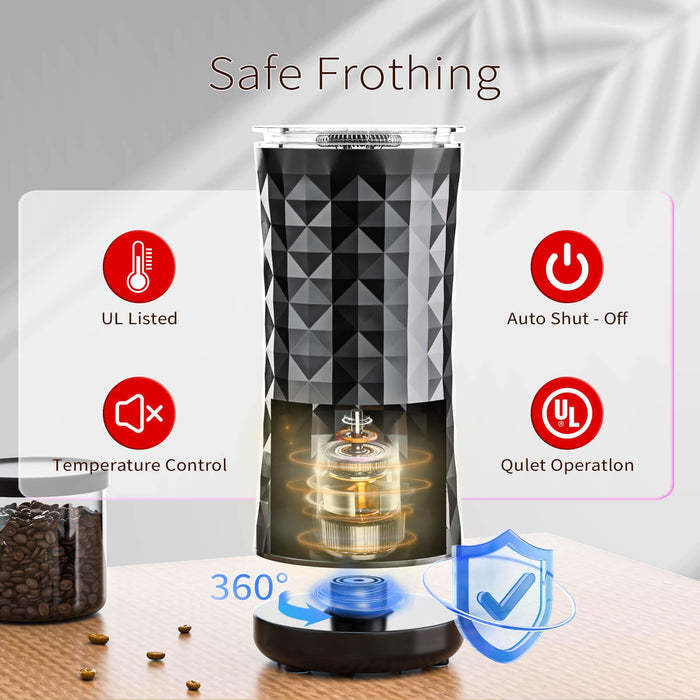 Milk Frother Automatic, Electric Milk Steamer 4-in-1, Hot & Cold Foam Maker for Coffee Latte, Cappuccinos, Macchiato, Matcha, Hot Chocolate, 8.1oz/240ml Milk Warmer, Swift, Quiet, Easy to Clean - Grill Parts America