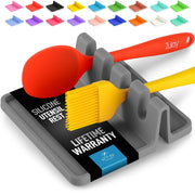 Zulay Kitchen Silicone Utensil Rest - BPA-Free, Durable Spoon Rest with Drip Pad - Heat-Resistant Spoon Rest for Stove Top - Spoon Rest for Kitchen Counter - Kitchen Gadgets & Kitchen Utensils Holder - Grill Parts America