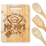 KITCHENVOY Grandpa Cutting Board - Gifts for Grandpa on Fathers Day - Pop Gifts for Grandpa from Grandkids - Grandpa Kitchen Gift for Christmas, Anniversary - Grill Parts America