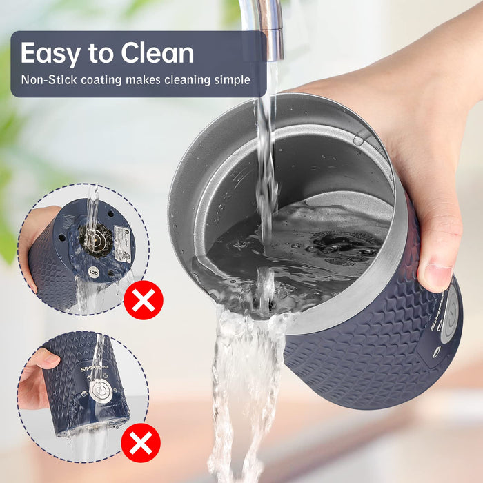 SIMPLETASTE Milk Frother, 4-in-1 Electric Milk Steamer, Automatic Warm and Cold Foam Maker and Milk Warmer for Latte, Cappuccinos, Macchiato - Grill Parts America