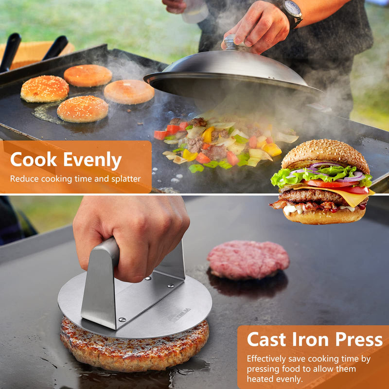 Griddle Accessories, 15 Pcs Flat Top Grill Accessories for Blackstone BBQ Accessories for Outdoor Hibachi Grilling Barbecue Utensil Valentine's Day Gifts for Men with Spatula Set and Burger Press - Grill Parts America