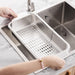 ZDRongZhen Kitchen Supply-Over The Sink Stainless Steel Retractable Kitchen Sink Basket -Wash Vegetables and Fruits, Drain Pasta and Dry Dishes,Extendable (Medium Silver) - Grill Parts America