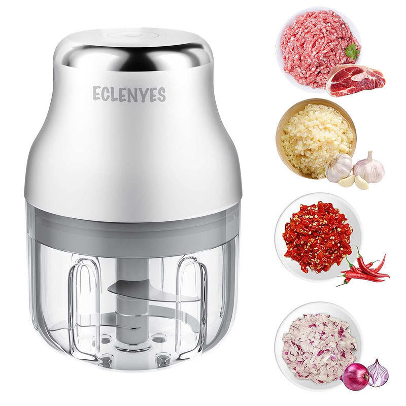 Vegetable Chopper, Electric Garlic Chopper, USB Rechargeable Mini Chopper, Powerful Small Food Processor, Blender to Vegetable, Wireless Food Chopper for Ginger, Chili, Fruit, Meat, etc（250ML） - Grill Parts America