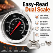 2" Grill Temperature Gauge for BBQ Gas Grills