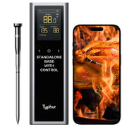 Typhur Sync One Smart Wireless Meat Thermometer Digital: Standalone Base for Quick and Easy Control, Unlimited Range WiFi & Bluetooth, Proven Stronger Signal Stability, for BBQ Grill Oven Smoker - Grill Parts America