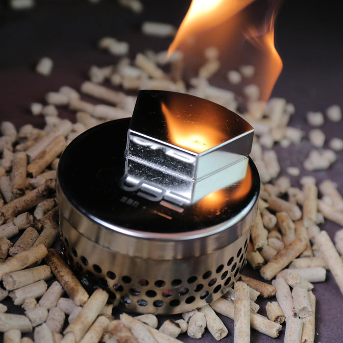 QUBE BBQ Smoker Box (Experience Kit with Pellets Included) - Barbecue Grilling Accessories, Add Smokey BBQ Flavor on Gas Grill or Charcoal Grills with This Stainless Steel Smoker Box - Grill Parts America