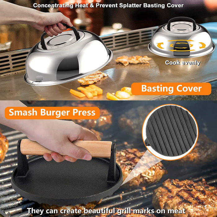 Blackstone Griddle 4-Piece Smash Burger Press Kit, Grill