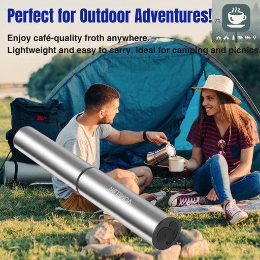 Rechargeable Milk Frother Battery Operated,2-Speed Portable Travel Frother,Electric Milk Foamer Coffee Frother for Latte, Cappuccino, Hot Chocolate Drink Mixer with Double Mini Whisks and USB Cable - Grill Parts America