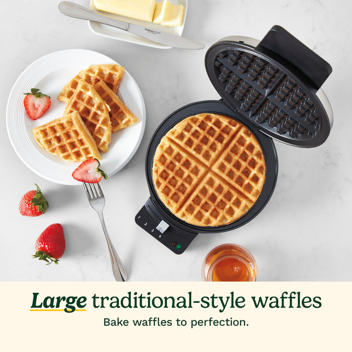Cuisinart WMR-CAP2 Round Classic Waffle Maker, Brushed Stainless,Silver - Grill Parts America
