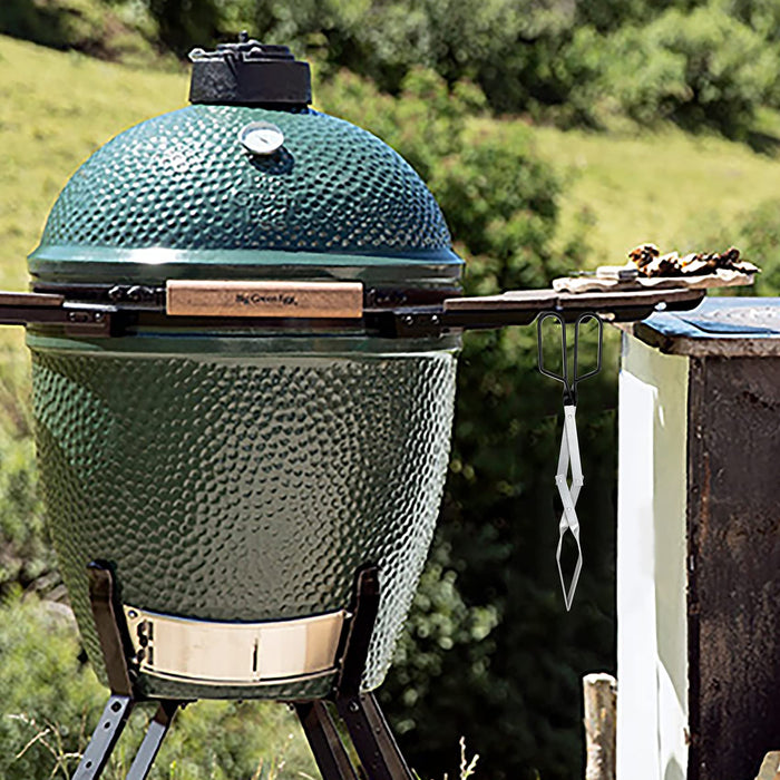 only fire BBQ Grilling Tong - Extra Long Scissor Tongs with PVC Handle for Outdoor Grill & Kitchen,Great Cooking Accessories for Charcoal, Gas Grills & Smoker,18 Inch, Aluminum - Grill Parts America