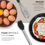 Kitchen Utensil Set-Silicone Cooking Utensils-33 Kitchen Gadgets & Spoons for Nonstick Cookware-Silicone and Stainless Steel Spatula Set-Best Kitchen Tools, Useful Pots and Pans Accessories - Grill Parts America