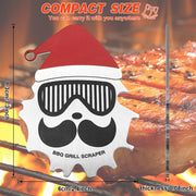 Santa Claus BBQ Grill Scraper, Stocking Stuffers for Men,Grill Cleaning Tool,Safe Bristle Free Grill Fits Almost Any Grill, Grill Accessories, Ideal Gifts for Christmas, for Men - Grill Parts America