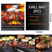 ROMANTICIST 30pcs BBQ Grill Tool Set for Men Dad, Heavy Duty Stainless Steel Grill Utensils Set, Non-Slip Grilling Accessories Kit with Thermometer, Mats in Aluminum Case for Travel, Outdoor Brown - Grill Parts America