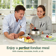 Cuisinart Fondue Pot, 3 Quart, For Chocolate, Cheese, Broth, Oil, Stainless Steel, CFO-3SSP1 - Grill Parts America