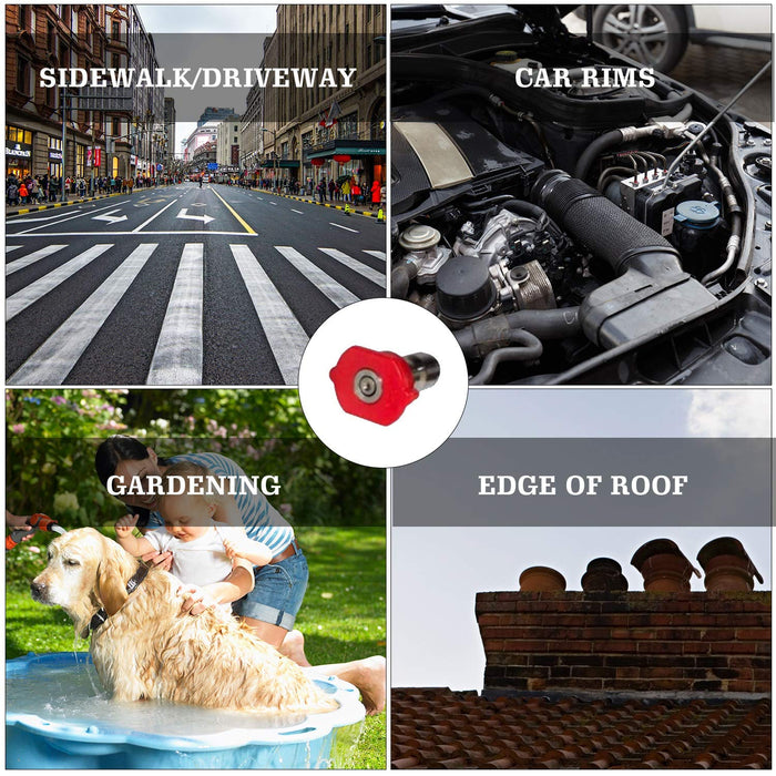 Xiny Tool Pressure Washer Extension Wand, 10 Pack Power Washer Lance with 5 Atomization Nozzle Tips,1 Gutter Cleaner Attachment Curved Rod, 1/4" Quick Connect, 4000 PSI - Grill Parts America