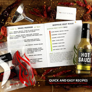 Deluxe Hot Sauce Making Kit, 3 Varieties of Chili Peppers, Gourmet Spice Blend, 3 Bottles, 16 Fun Labels, Make your own sauce, Fun DIY Gift For Dad, Brother, Uncle. (Deluxe Kit) - Grill Parts America