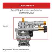 Simpson Cleaning 7108366 Manifold Replacement Kit for OEM Technologies 510020 and 520006 Axial Cam Pressure Washer Pump, Multi - Grill Parts America
